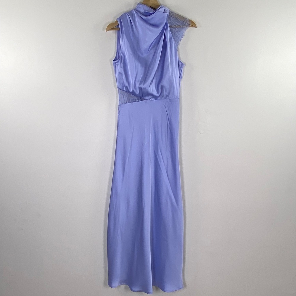 Petal & Pup Anabelle Halter Neck Lace Maxi Dress XS Periwinkle Blue Formal Prom